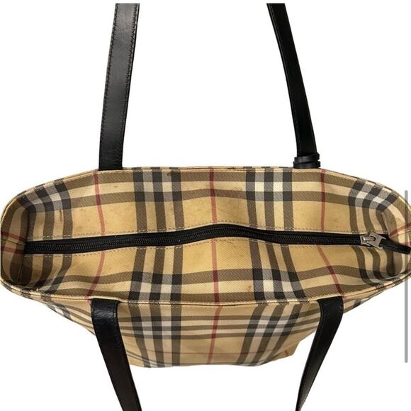 Burberry Vintage Shoulder Bag nova check pattern Double straps Zip closure - Picture 9 of 11